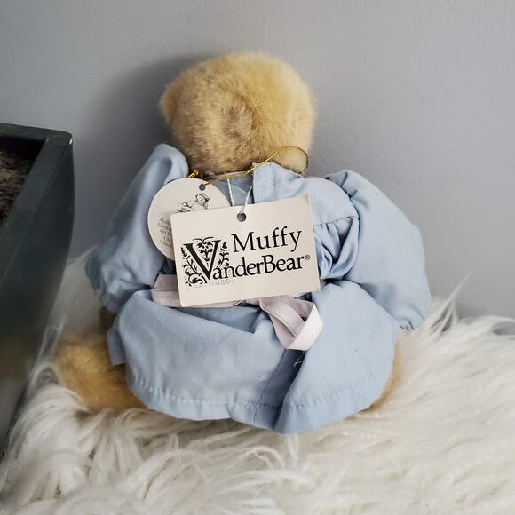 Vintage Muffy Vanderbear Blue Dress And Apron Plush - Picture 4 of 7